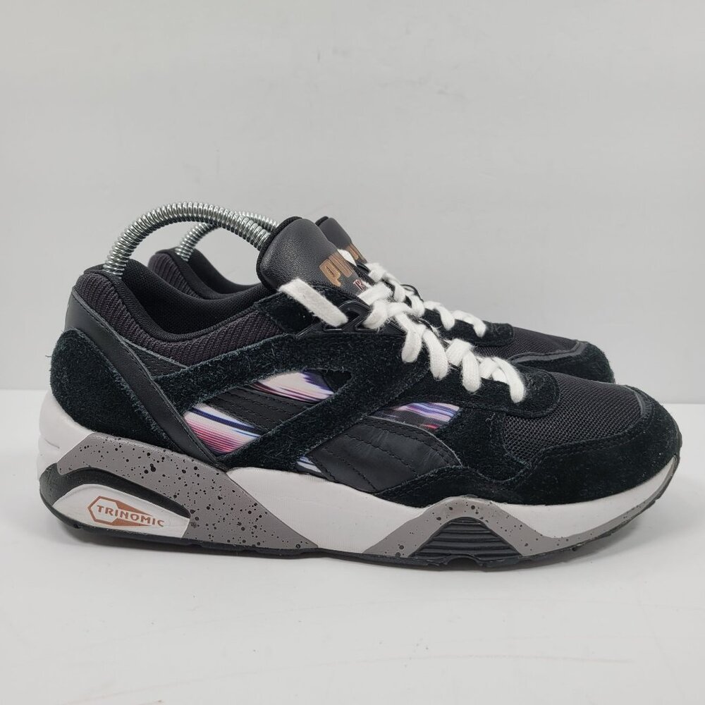 Puma Trinomic Women's Black Purple White Sneakers 35901403 US Size 10